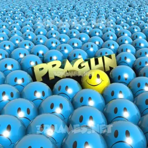 pragun in Special Smileys style - 3D name wallpaper