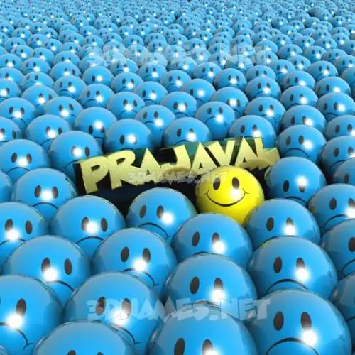 prajaval in Special Smileys style - 3D name wallpaper