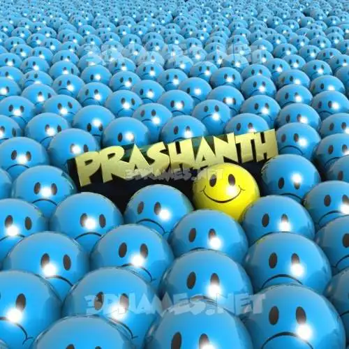 prashanth in Special Smileys style - 3D name wallpaper