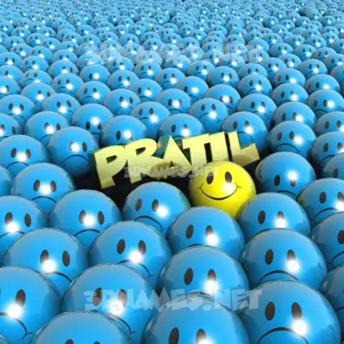 pratil in Special Smileys style - 3D name wallpaper