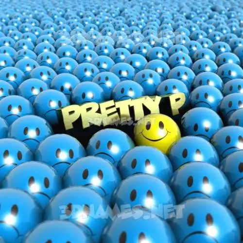 pretty p in Special Smileys style - 3D name wallpaper