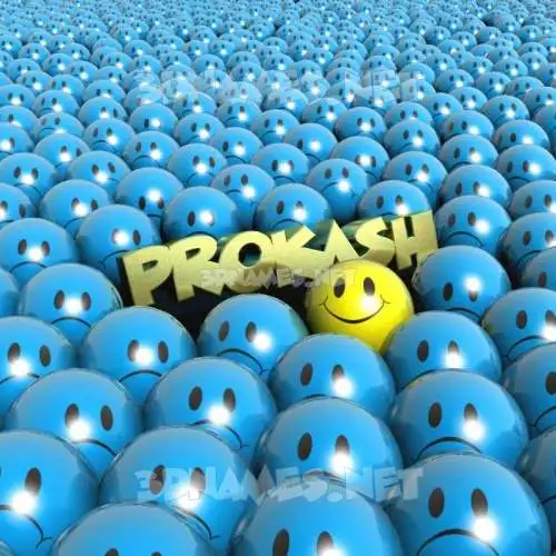 prokash in Special Smileys style - 3D name wallpaper