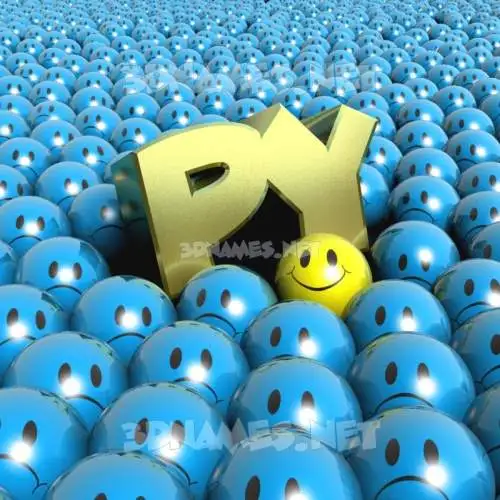 py in Special Smileys style - 3D name wallpaper