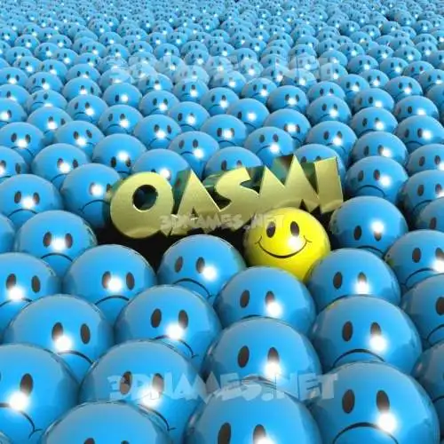 qasmi in Special Smileys style - 3D name wallpaper