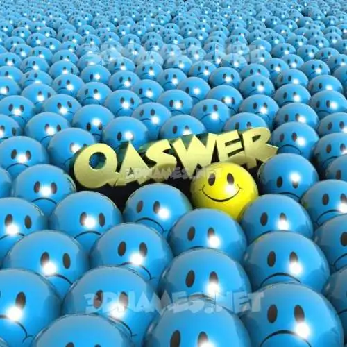 qaswer in Special Smileys style - 3D name wallpaper