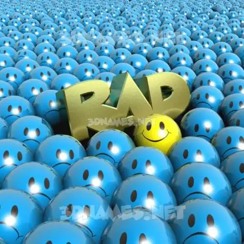 rad in Special Smileys style - 3D name wallpaper rad in Special Smileys style - 3D name wallpaper