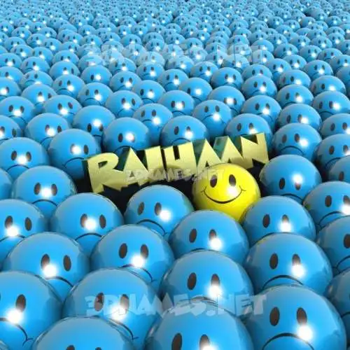 raihaan in Special Smileys style - 3D name wallpaper