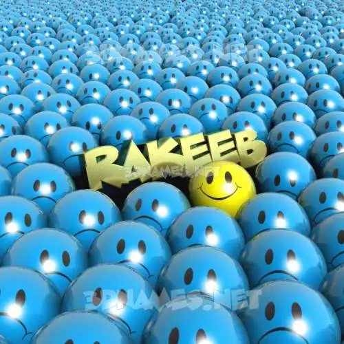 rakeeb in Special Smileys style - 3D name wallpaper rakeeb in Special Smileys style - 3D name wallpaper