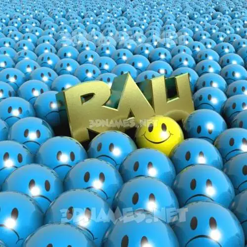 rau in Special Smileys style - 3D name wallpaper