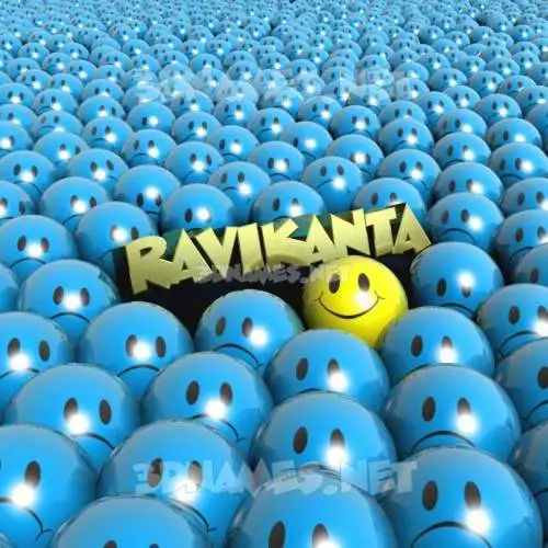ravikanta in Special Smileys style - 3D name wallpaper