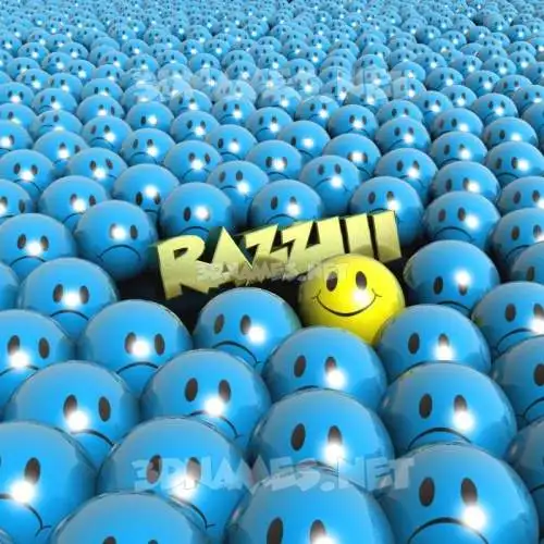razziii in Special Smileys style - 3D name wallpaper