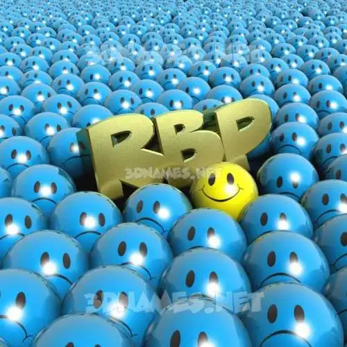 rbp in Special Smileys style - 3D name wallpaper