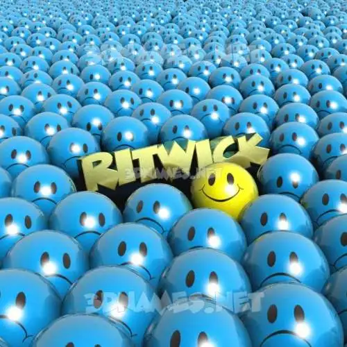 ritwick in Special Smileys style - 3D name wallpaper