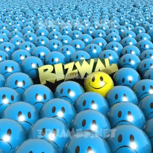rizwal in Special Smileys style - 3D name wallpaper rizwal in Special Smileys style - 3D name wallpaper