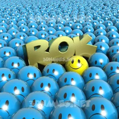 rok in Special Smileys style - 3D name wallpaper