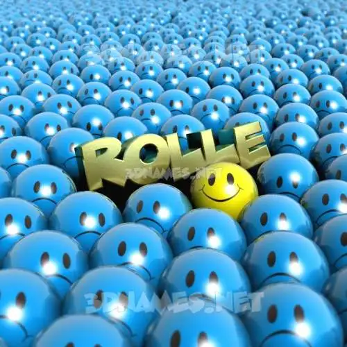 rolle in Special Smileys style - 3D name wallpaper rolle in Special Smileys style - 3D name wallpaper
