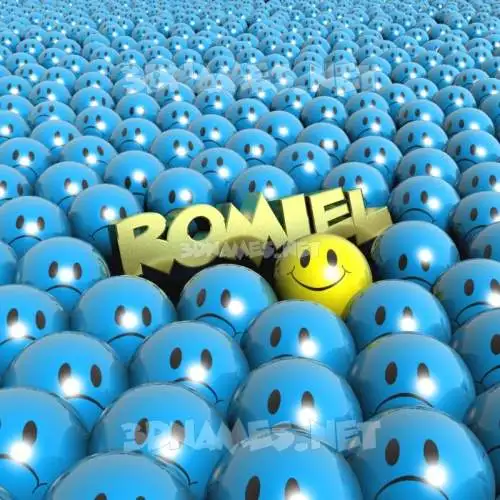 romiel in Special Smileys style - 3D name wallpaper romiel in Special Smileys style - 3D name wallpaper