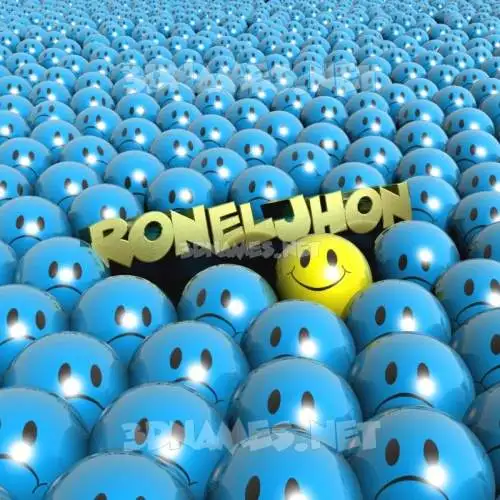 roneljhon in Special Smileys style - 3D name wallpaper