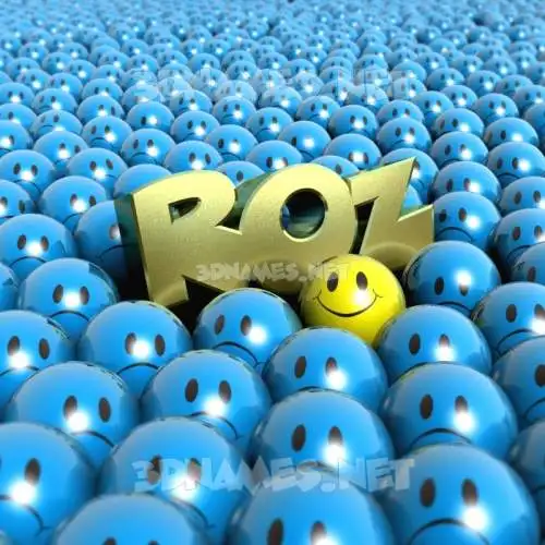 roz in Special Smileys style - 3D name wallpaper