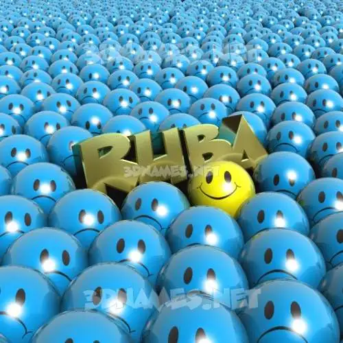 ruba in Special Smileys style - 3D name wallpaper