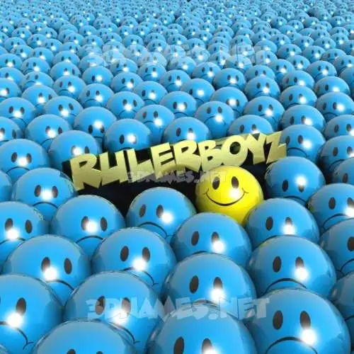 rulerboyz in Special Smileys style - 3D name wallpaper