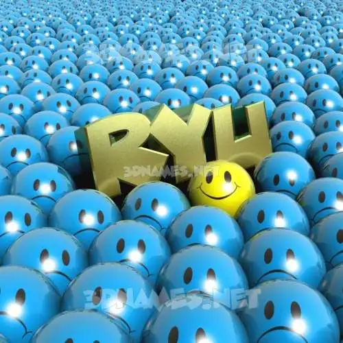 ryu in Special Smileys style - 3D name wallpaper ryu in Special Smileys style - 3D name wallpaper