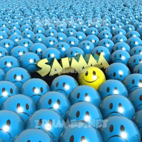 saimaa in Special Smileys style - 3D name wallpaper