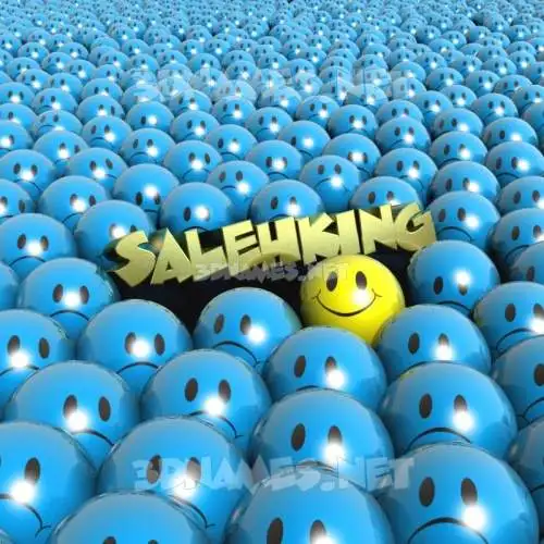 salehking in Special Smileys style - 3D name wallpaper