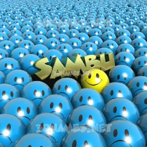 sambu in Special Smileys style - 3D name wallpaper