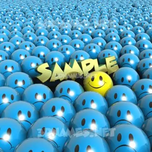 sample in Special Smileys style - 3D name wallpaper