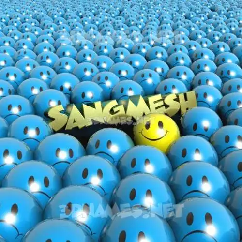 sangmesh in Special Smileys style - 3D name wallpaper