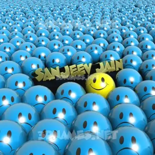 sanjeev jain in Special Smileys style - 3D name wallpaper