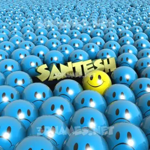 santesh in Special Smileys style - 3D name wallpaper