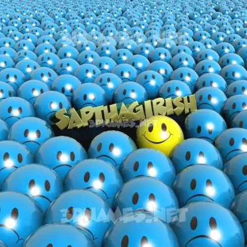 sapthagirish in Special Smileys style - 3D name wallpaper