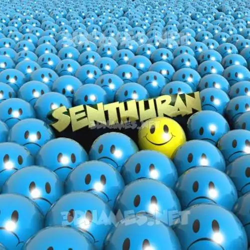 senthuran in Special Smileys style - 3D name wallpaper