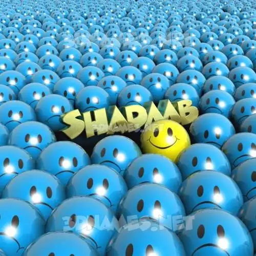 shadaab in Special Smileys style - 3D name wallpaper
