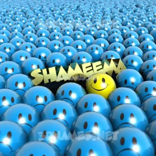 shameema in Special Smileys style - 3D name wallpaper