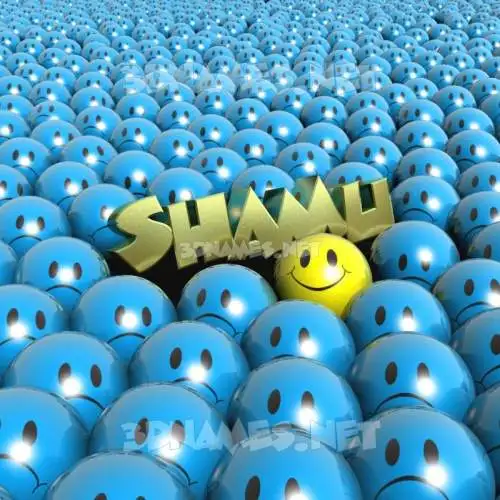 shamu in Special Smileys style - 3D name wallpaper
