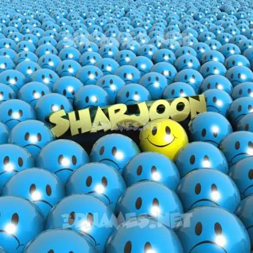 sharjoon in Special Smileys style - 3D name wallpaper