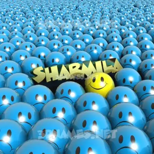 sharmila in Special Smileys style - 3D name wallpaper