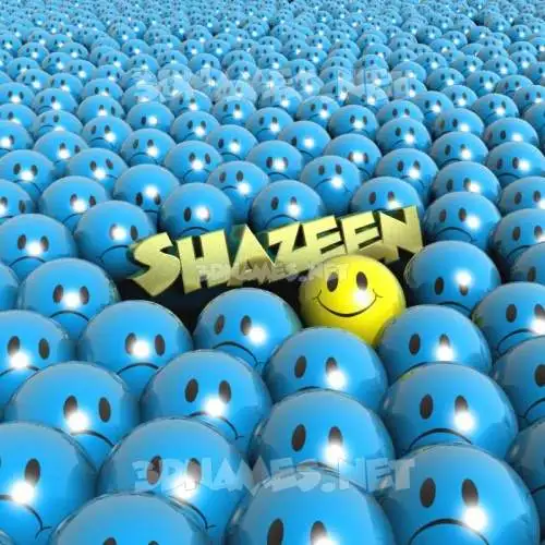 shazeen in Special Smileys style - 3D name wallpaper