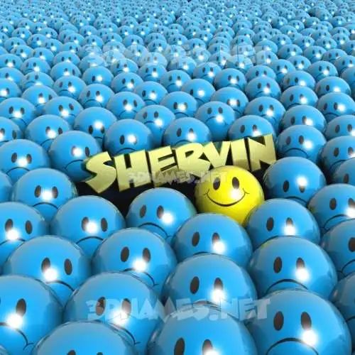 shervin in Special Smileys style - 3D name wallpaper