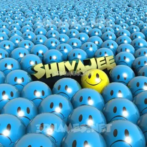 shivajee in Special Smileys style - 3D name wallpaper