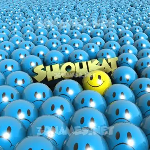 shoukat in Special Smileys style - 3D name wallpaper