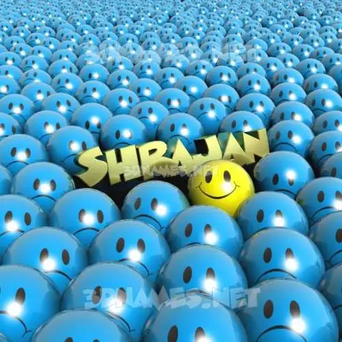 shrajan in Special Smileys style - 3D name wallpaper