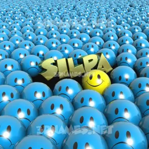 silpa in Special Smileys style - 3D name wallpaper