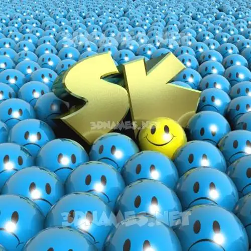 sk in Special Smileys style - 3D name wallpaper