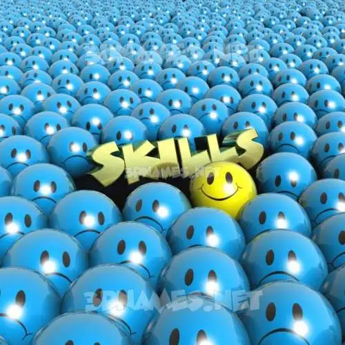 skills in Special Smileys style - 3D name wallpaper