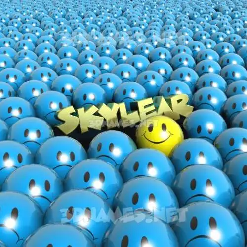skylear in Special Smileys style - 3D name wallpaper