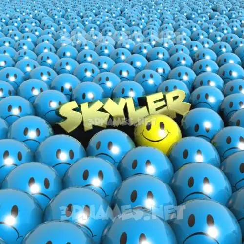 skyler in Special Smileys style - 3D name wallpaper
